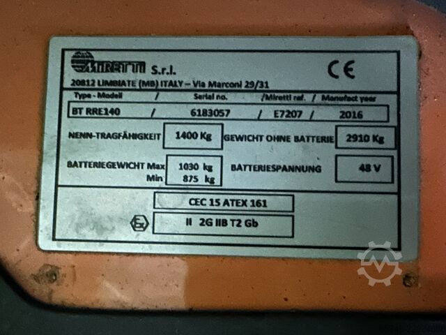 RRE 14 * Atex EX * Miretti 2G / Zone 1 * Triplex FFL !! Batterie NEUVE !! BT RRE 14 * Atex EX * Miretti 2G / Zone 1 * Triplex FFL !! NEW battery !!