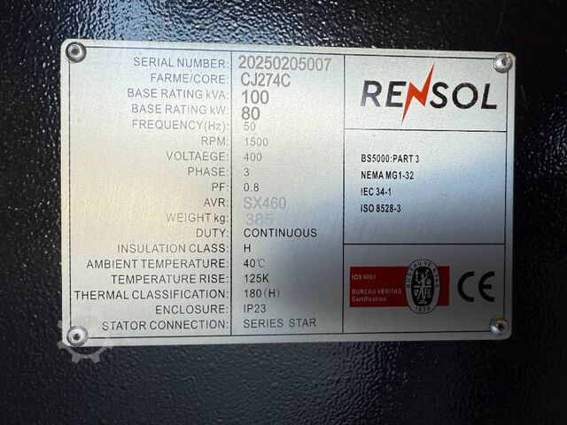 DPX CJ274C - 100 kVA alternátor - DPX-33906  DPX CJ274C - 100 kVA Alternator - DPX-33906