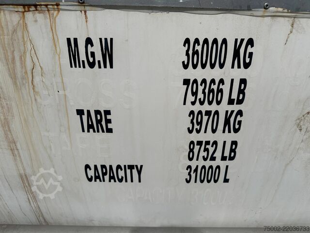 Conteneur-citerne Welfit Oddy 20FT SWAPBODY 31.040L /  T7 / IMO-1 / AMKD / 5Y...