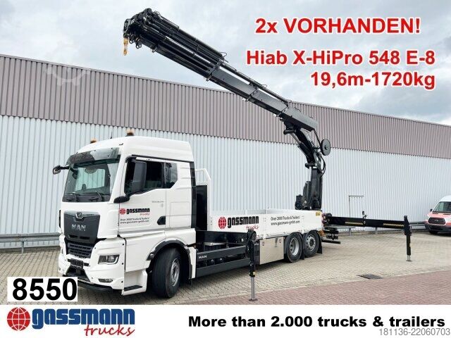 کامیون مسطح MAN TGX 26.510 6x2-4 LL, Hiab X-HiPro 548 E-8 Kran ,
