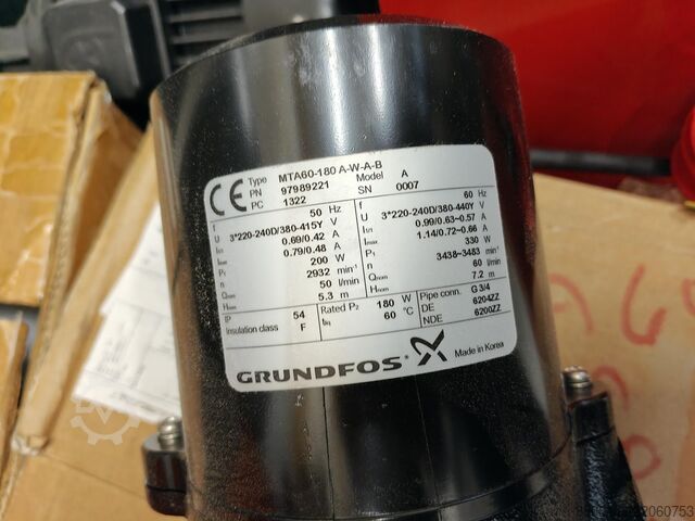 Vaakumpump Grundfos MTA60-180 A-W-A-B