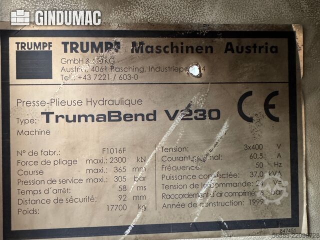 TRUMPF TrumaBend V230 TRUMPF TrumaBend V230