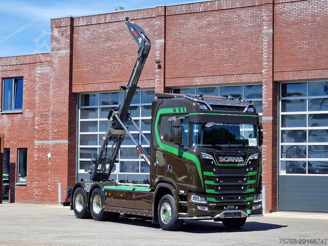 Sistema de braço de gancho Scania 590S V8 NGS 6x4 - HIAB Multilift 24T - Like new...