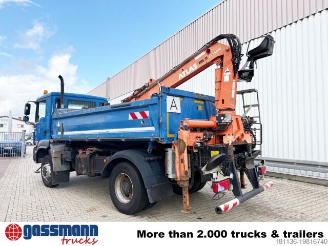 Basculantă MAN TGM 18.290 4X4 BB, EEV, Heckkran Atlas AK 115.2V,