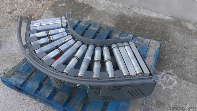 Transportador de roletes - curva de roletes 90 graus Knapp