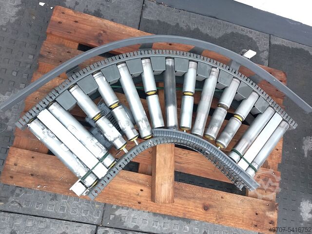 Transportador de roletes - curva de roletes 90 graus Knapp