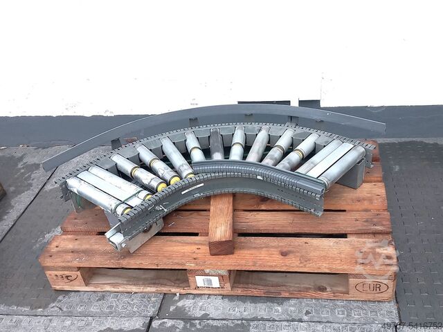 Transportador de roletes - curva de roletes 90 graus Knapp