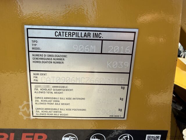 Carregadeira Caterpillar 906M Radlader 55 kW 5600 kg