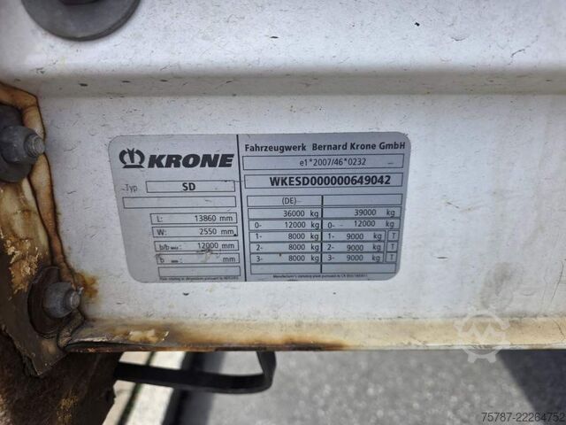 Semi-remorque bâchée KRONE Joloda Mega Gardine, Lift, Hubdach