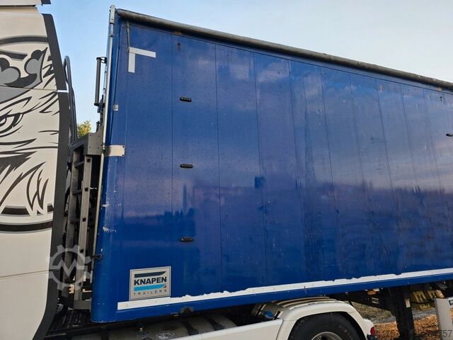 Semi-remorque à plancher roulant KNAPEN 92 cabm Schubboden, Lift, SAF Scheibe