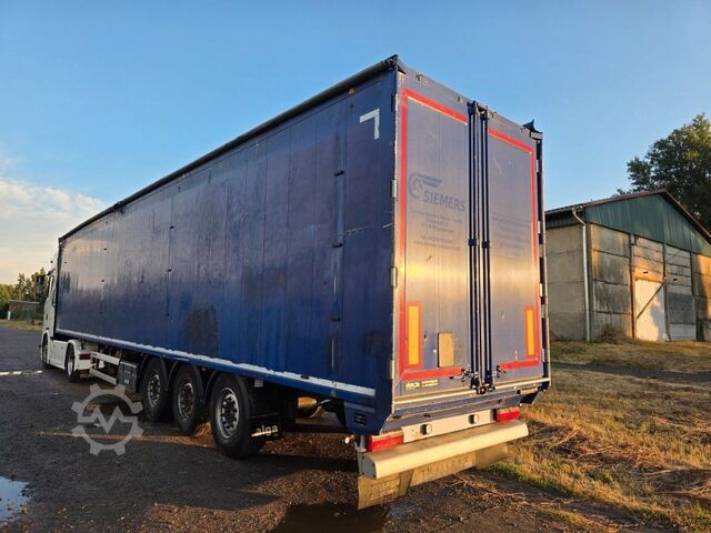 Semi-remorque à plancher roulant KNAPEN 92 cabm Schubboden, Lift, SAF Scheibe