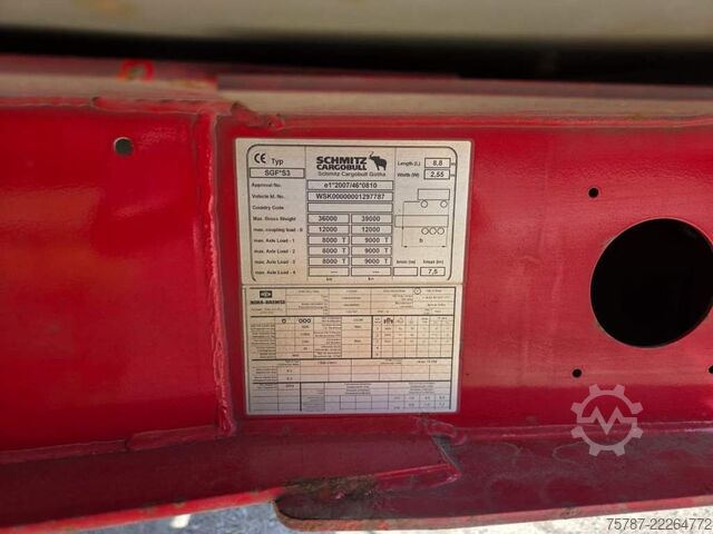 Semi-remorque benne SCHMITZ CARGOBULL ca. 26 cbm Hlabrund Hinterkipper, Lift