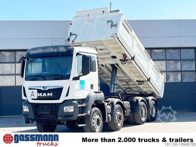 Tipper truck MAN TGS 35.460 8X4 BB, Meiller Bordmatik 13m³