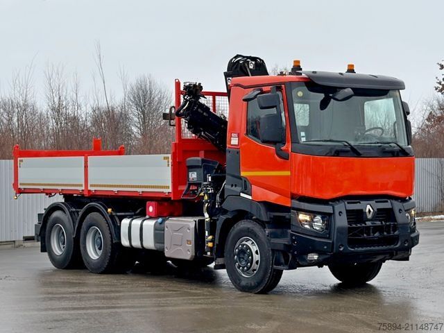 Pašizgāzējs kravas automašīna RENAULT C 430 *KIPPER 5,60m* HIAB 144 BS - 3 HIDUO* 6x4