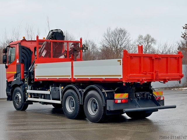 Pašizgāzējs kravas automašīna RENAULT C 430 *KIPPER 5,60m* HIAB 144 BS - 3 HIDUO* 6x4