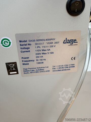 DAGE Series 4000 PXY – jungties stiprumo testeris, Bond Tester / kirpimo ir tempimo testeris DAGE Series 4000 PXY – tester wytrzymałości połączeń Bond Tester / Shear & Pull Tester DAGE Series 4000 PXY – tester wytrzymałości połączeń Bond Tester / Shear & Pull Tester