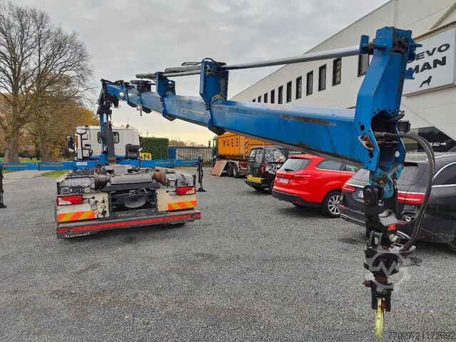 نظام ذراع الخطاف Scania P360 8x2 Tridem container Crane HIAB 244