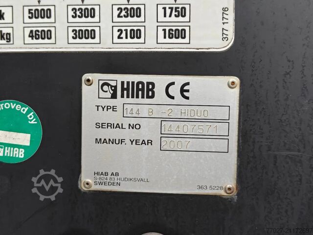 نظام ذراع الخطاف MAN TGX 26.400 Container Hyvalift Crane HIAB 144