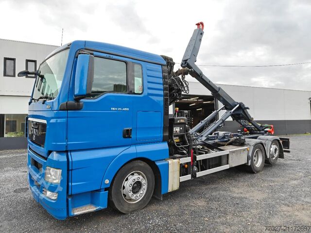 نظام ذراع الخطاف MAN TGX 26.400 Container Hyvalift Crane HIAB 144