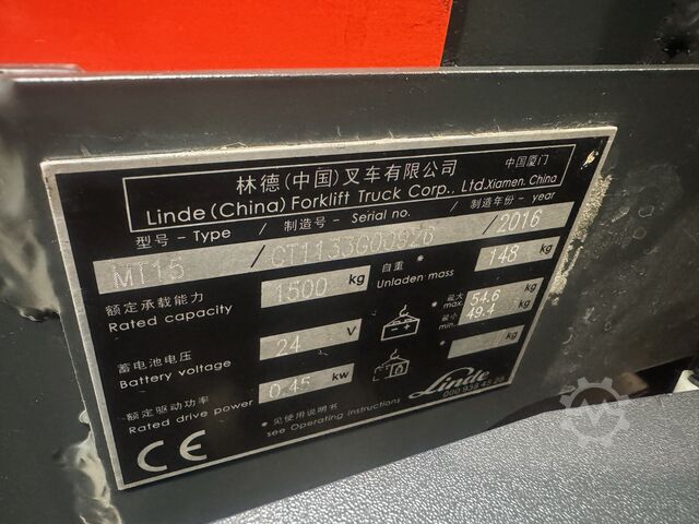 Ručni paletni viljuškar Linde MT 15-1133-01 [ID: 313]