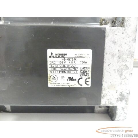 Unidad de control Mitsubishi HG-KN73JK Servomotor SN:L14YBM109171