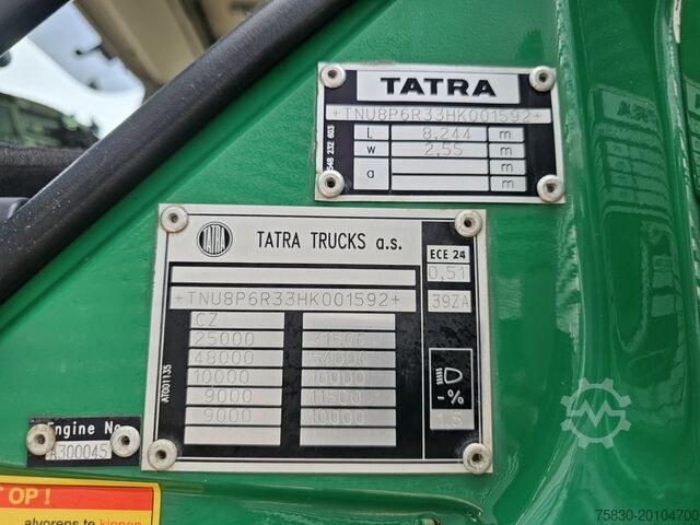 Volquete con grúa DAF TATRA 6X6 / T158/II  / 2 SIDE TIPPER - HMF Z CRANE
