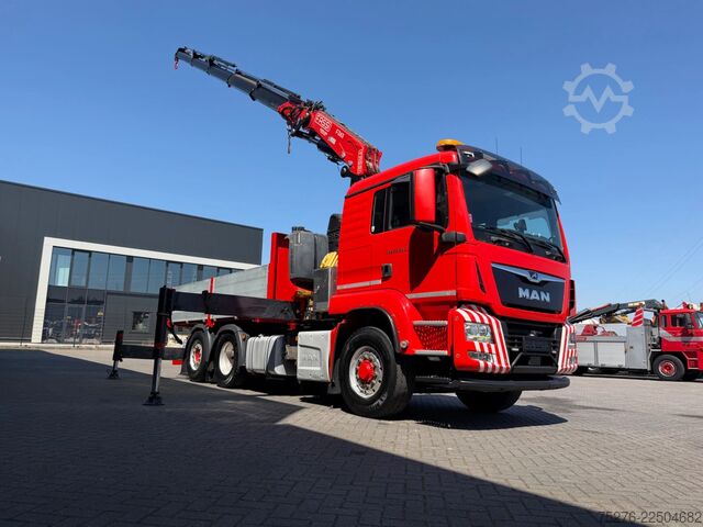 Autokrāna kravas automašīna MAN TGS 28.500 6x4H-4 Trekker/bakwagen Fassi F365 E...