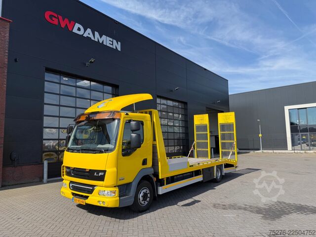 Furgon transport auto DAF LF 45 Machinetransporter Hydraulic ramps 48.000 km