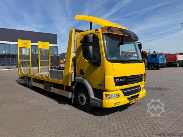 Furgon transport auto DAF LF 45 Machinetransporter Hydraulic ramps 48.000 km