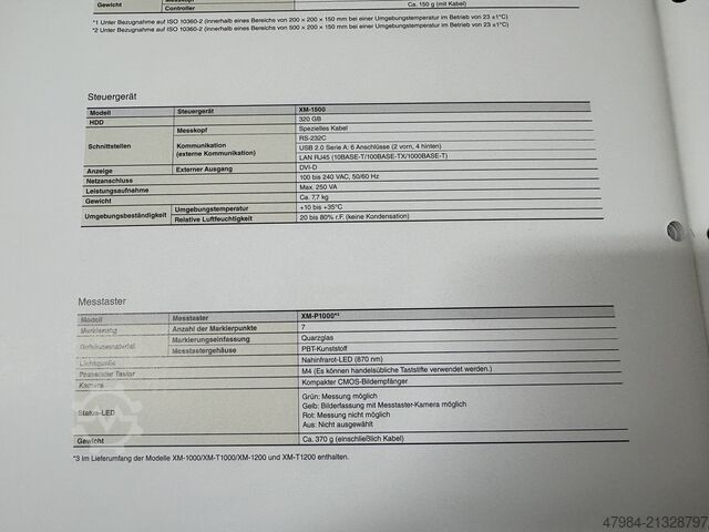 3D koordinatno mjerna mašina KEYENCE XM - T 1000