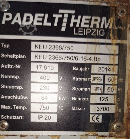 печ із рециркуляцією повітря в камері Padelttherm KEU 2366/750