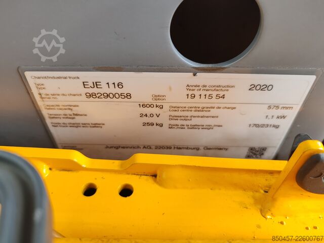 Jungheinrich EJE 116 1.6t/ 719h/ 250ah
