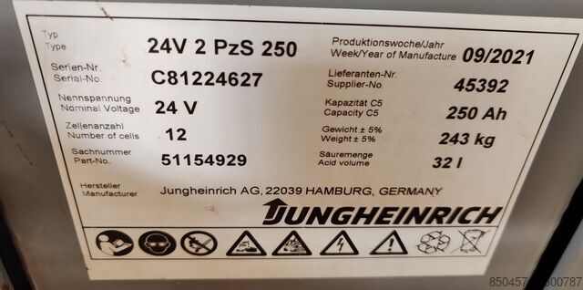  Jungheinrich EJC 214z 2.5m/ 551mh/ initial