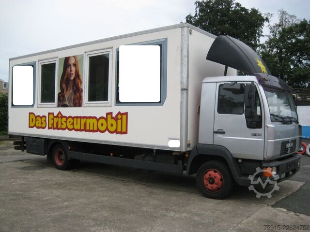 Vrachtwagen met op maat gemaakte opbouw MAN 8.163 Friseurmobil 4 Arbeitsplätze *TÜV 08-2027*