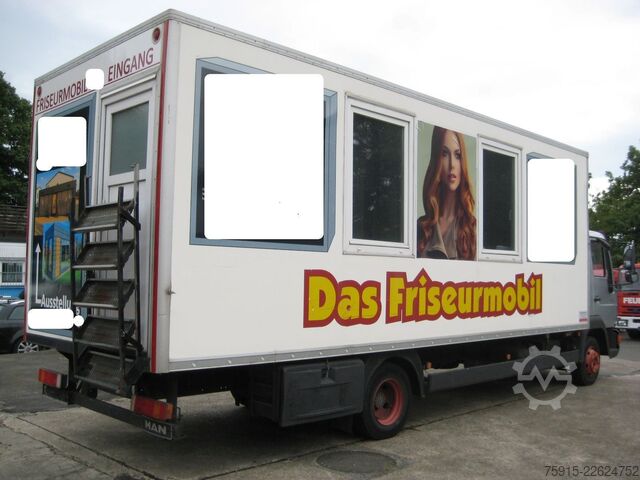 Vrachtwagen met op maat gemaakte opbouw MAN 8.163 Friseurmobil 4 Arbeitsplätze *TÜV 08-2027*