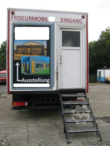 Vrachtwagen met op maat gemaakte opbouw MAN 8.163 Friseurmobil 4 Arbeitsplätze *TÜV 08-2027*