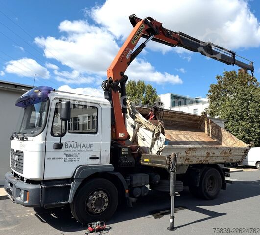 Driezijdige kipper MAN FE 280, PK 12.502, Funk, Greifer