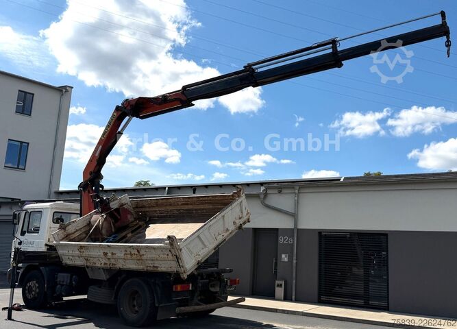Driezijdige kipper MAN FE 280, PK 12.502, Funk, Greifer