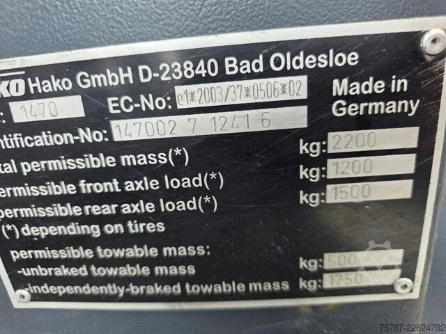 Xe lu rung HAKO Citymaster 600 mit 2 Besen,Mähwerk,Winterdienst