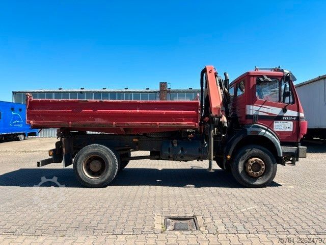 Xe ben MERCEDES-BENZ 1824 AK  Kipper Kran