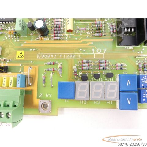 Компонент Siemens C98043-A1200-L 107 Steuerungskarte SN:Q69004