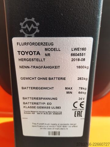 मैनुअल पैलेट जैक BT LWE160 (Lithium ION)
