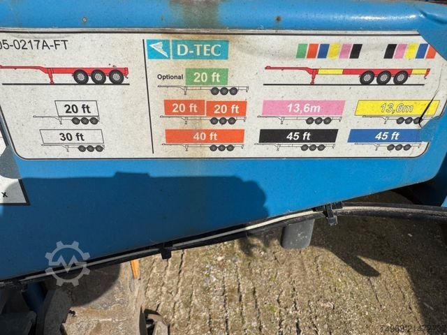 Polpriklopnik za zamenljive nadgradnje D-TEC VCC 01, Flexitrailer, Liftachse, 45