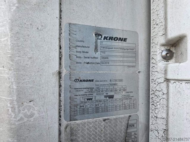 Kælivogna hálfpallhenger KRONE Tiefkühler, Carrier Vector 1550, 2 x Liftachse