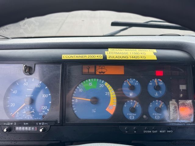 Kampós konténerszállító teherautó MERCEDES-BENZ ATEGO 2628 * 6 x 4*LIFTACHSE*KLIMA*WINTER/SCHILD