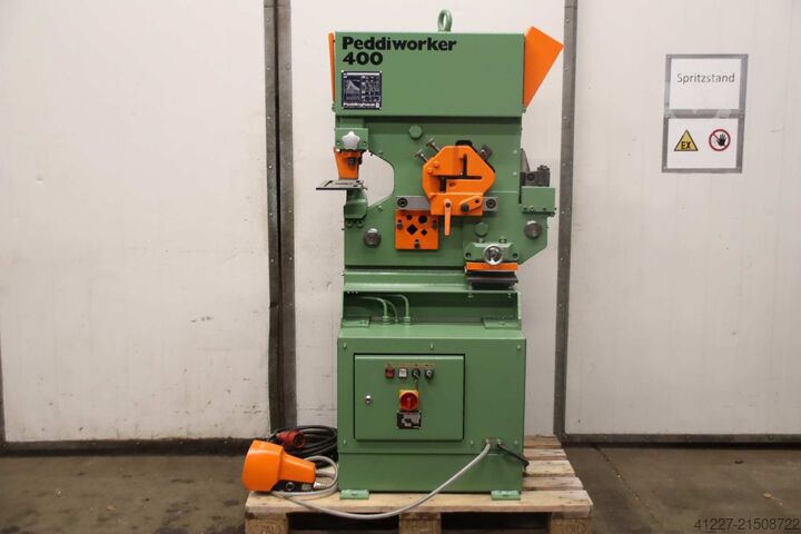 Cizalla para perfiles de acero y punzonadora, combinada 5 en 1 Peddinghaus Peddiworker 400