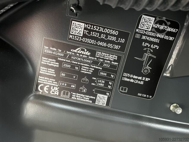 Chariot élévateur électrique à 4 roues Linde E25H-01/600