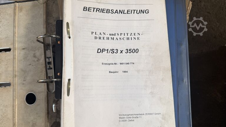 Facing lathe WMW Zerbst DP1 / S3 x 3500