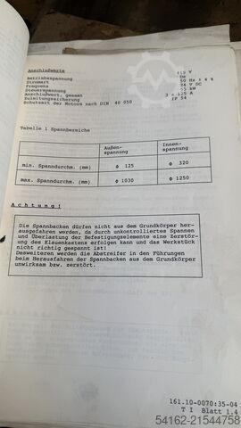 Facing lathe WMW Zerbst DP1 / S3 x 3500