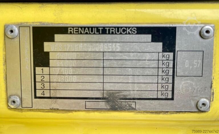 मानक SZM Renault Magnum 460 MANUAL bak, 2X FUEL TANK, EURO 5